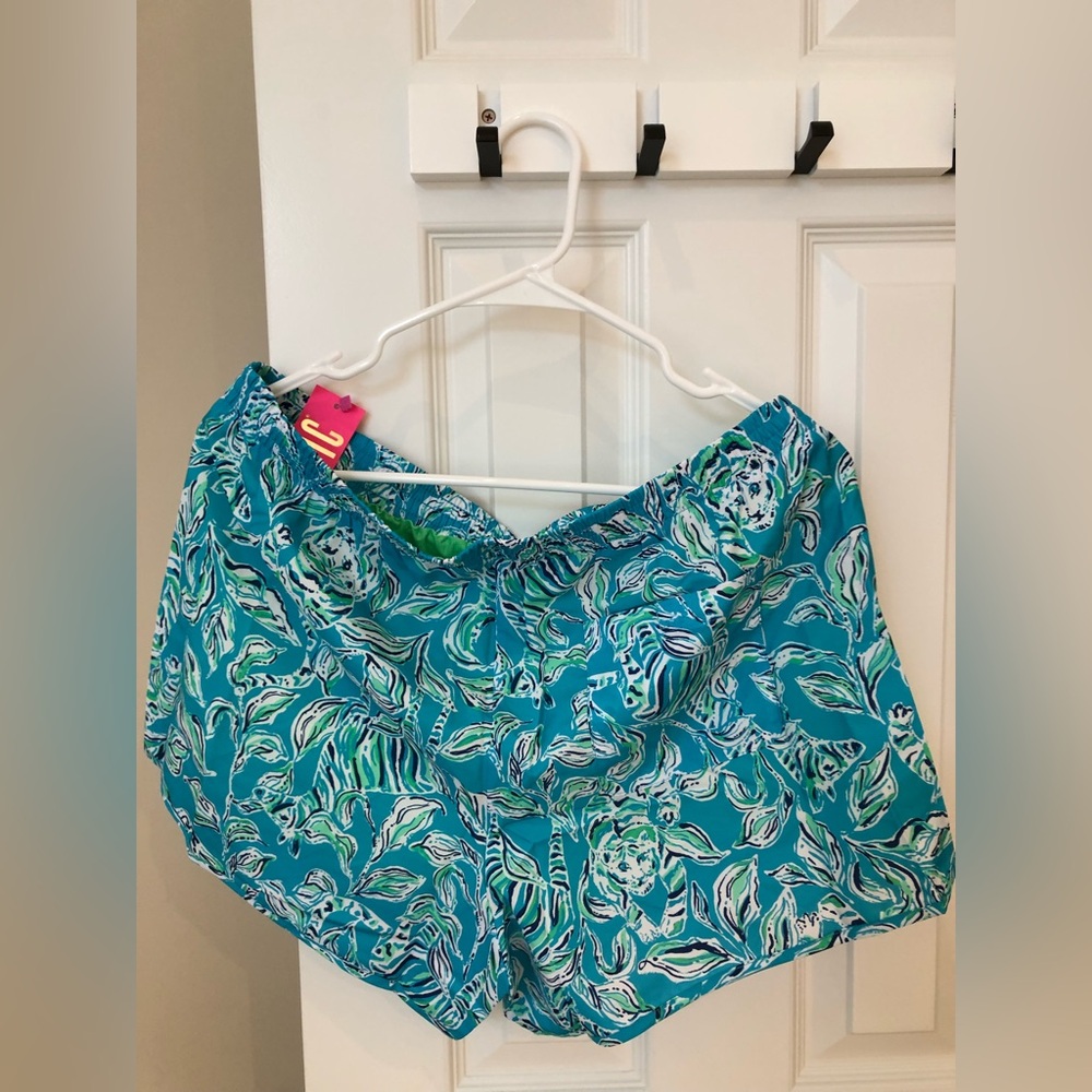 Lilly Pulitzer Blue and Green Swim Shorts
